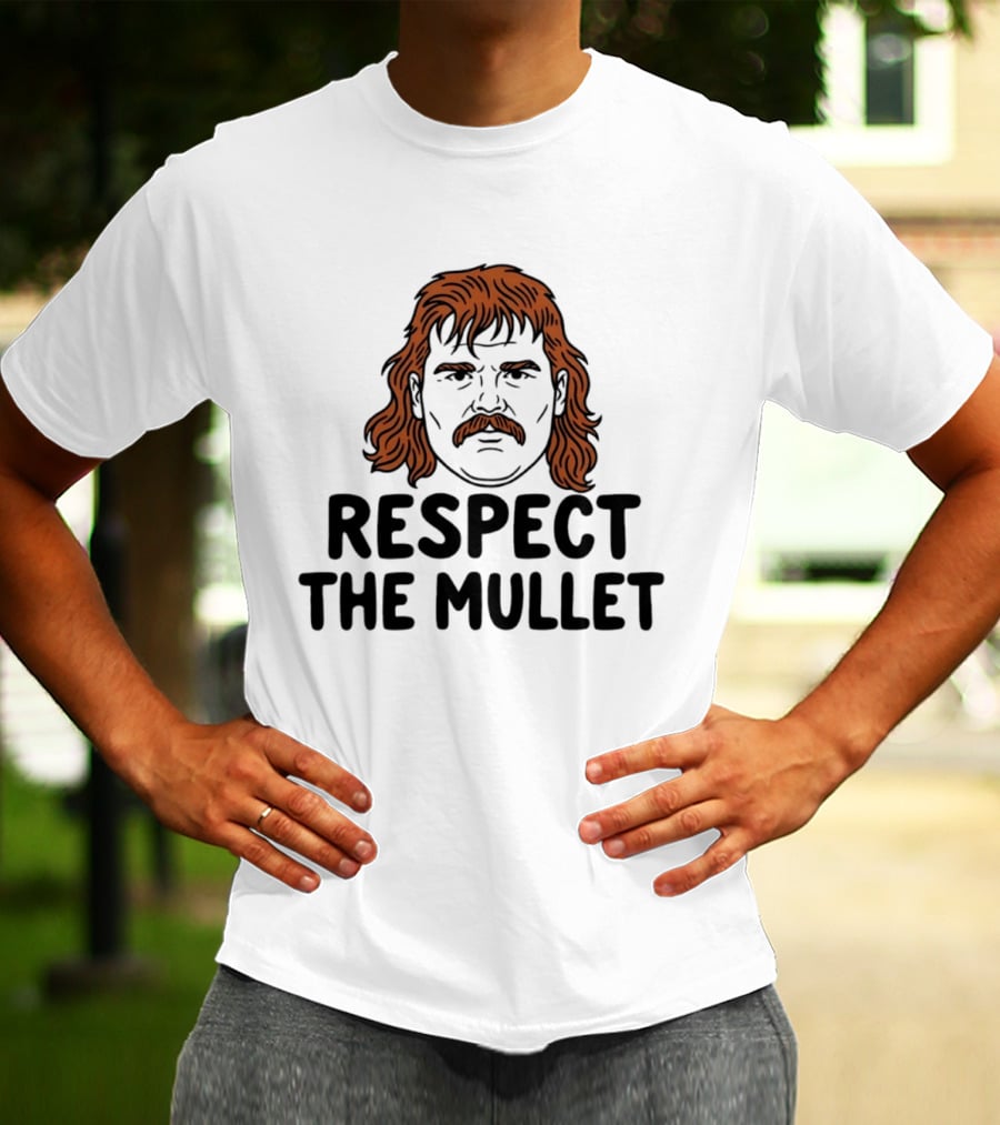 Respect The Mullet Retro Iconic Hairstyle T-Shirt
