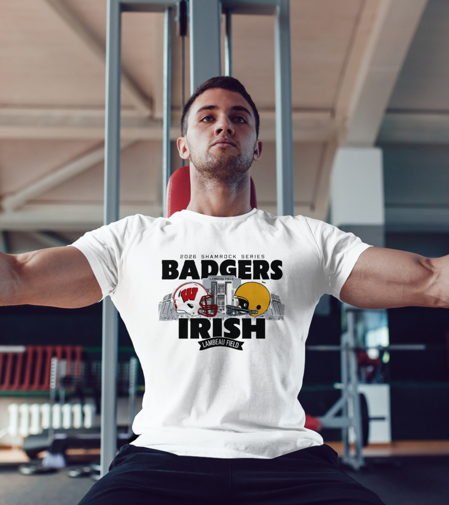 2026 Shamrock Series Badgers Vs Irish Lambeau Field Matchup T-Shirt