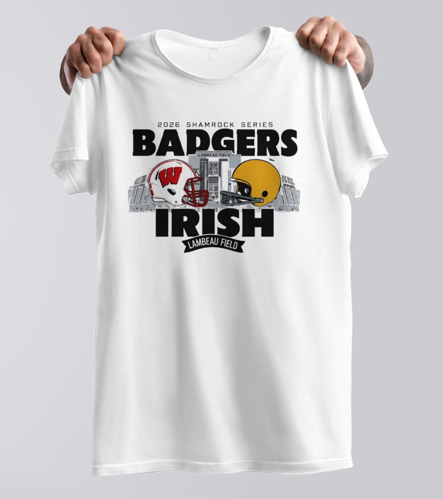 2026 Shamrock Series Badgers Vs Irish Lambeau Field Matchup T-Shirt
