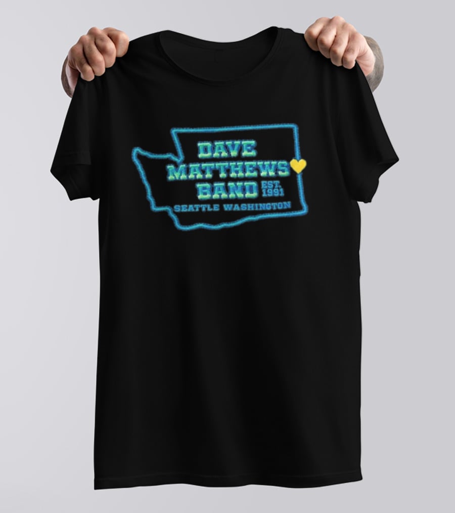 Dave Matthews Band Seattle Washington Est 1991 T-Shirt