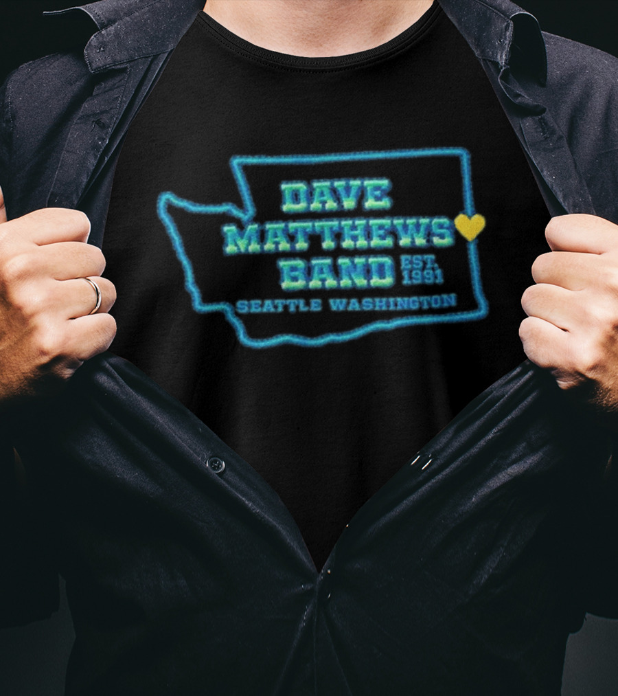 Dave Matthews Band Seattle Washington Est 1991 T-Shirt