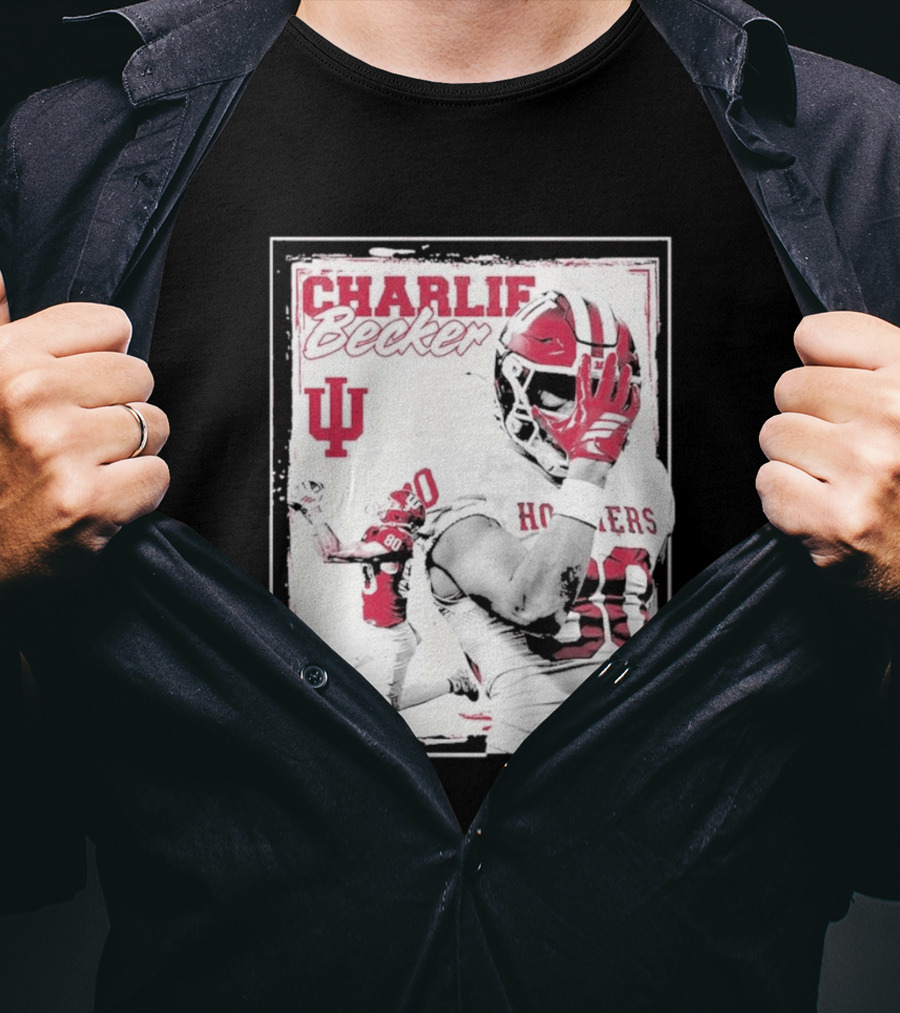 Charlie Becker Indiana Hoosiers Football Student Athlete #80 T-Shirt