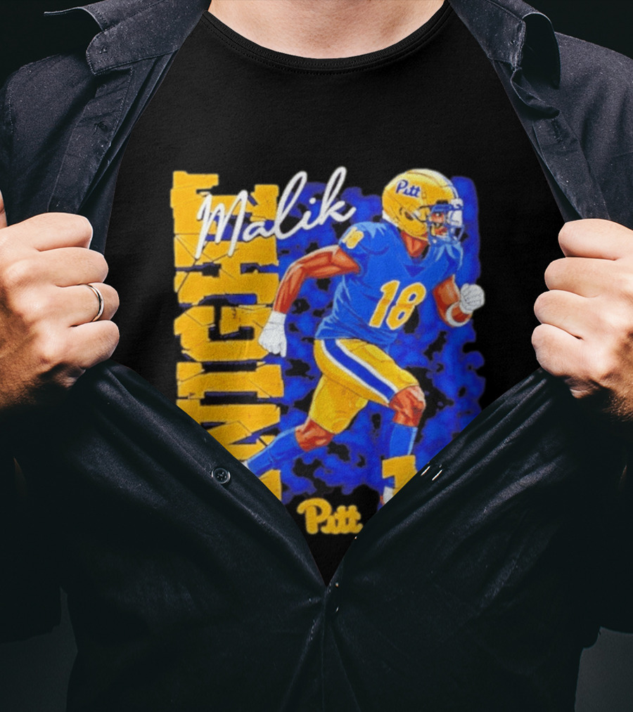 Malik Knight 18 Pitt Panthers Football Player T-Shirt