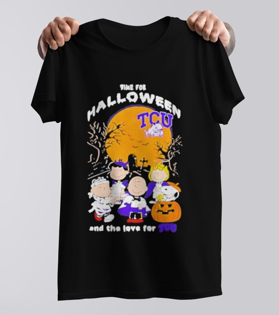 TCU Horned Frogs Halloween Snoopy Peanuts Time For The Love 2026 T-Shirt