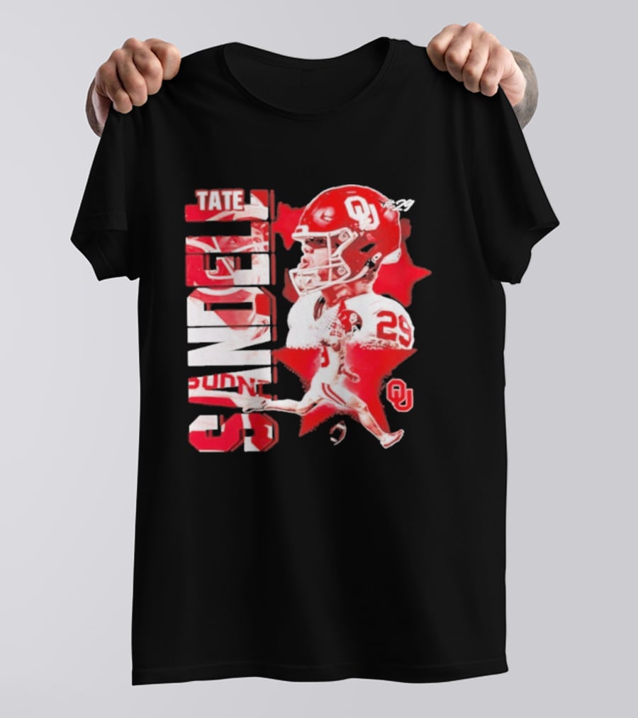 Tate Sandell 29 Oklahoma Sooners Football OU T-Shirt
