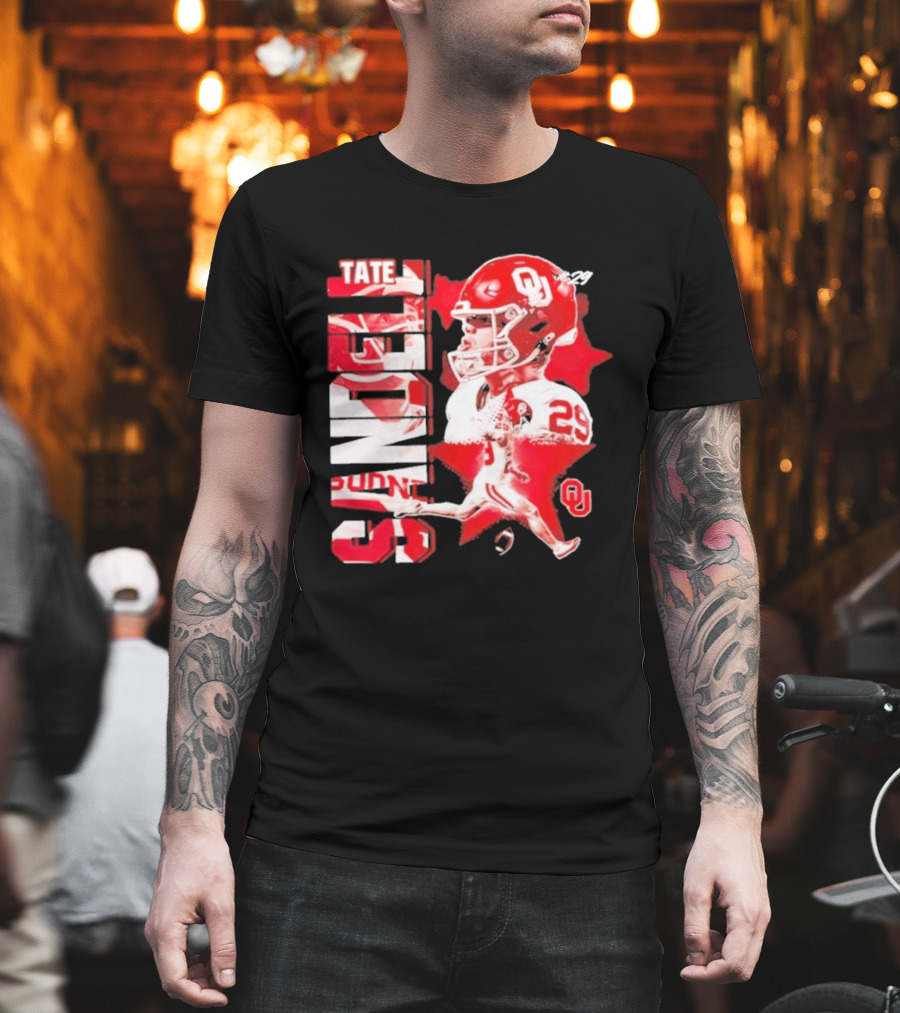 Tate Sandell 29 Oklahoma Sooners Football OU T-Shirt