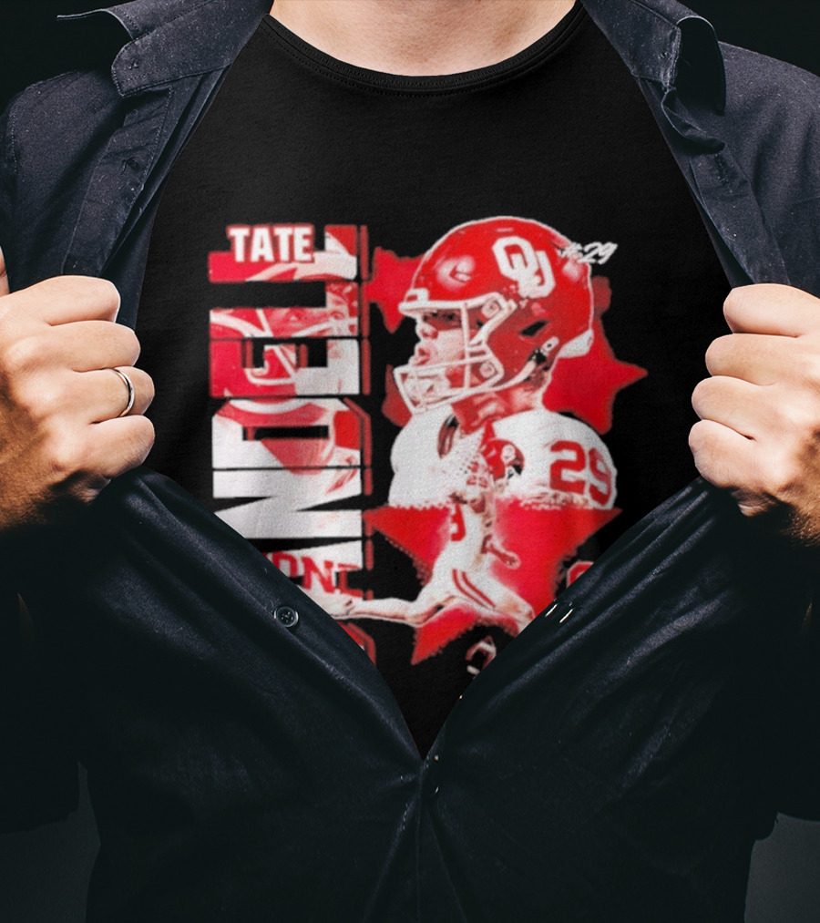 Tate Sandell 29 Oklahoma Sooners Football OU T-Shirt