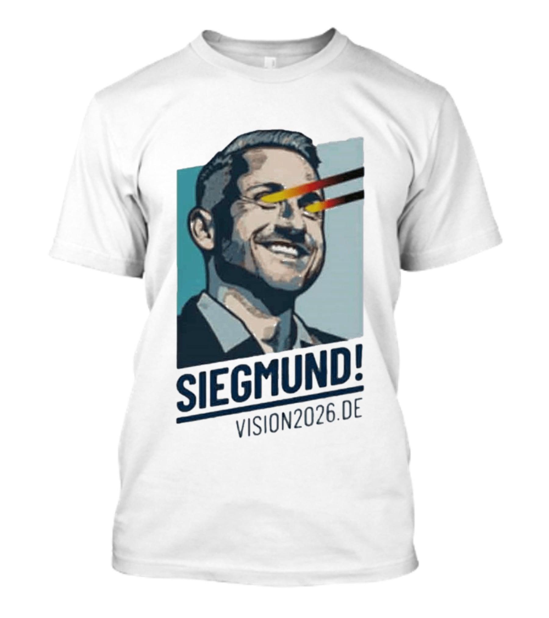 Siegmund Vision2026 DE German Flag Laser Eyes T-Shirt