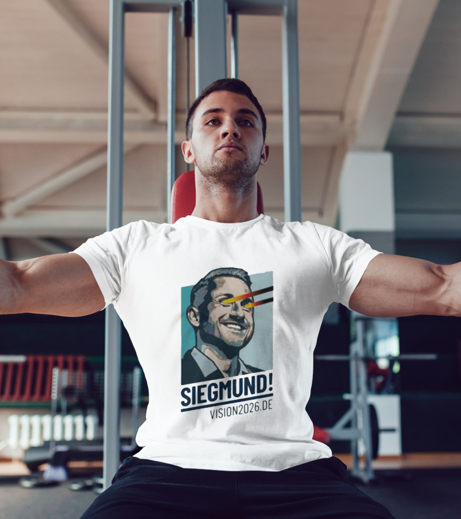 Siegmund Vision2026 DE German Flag Laser Eyes T-Shirt
