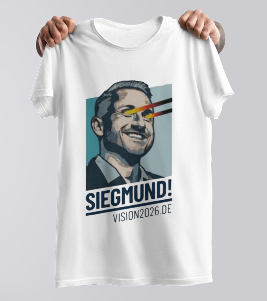Siegmund Vision2026 DE German Flag Laser Eyes T-Shirt