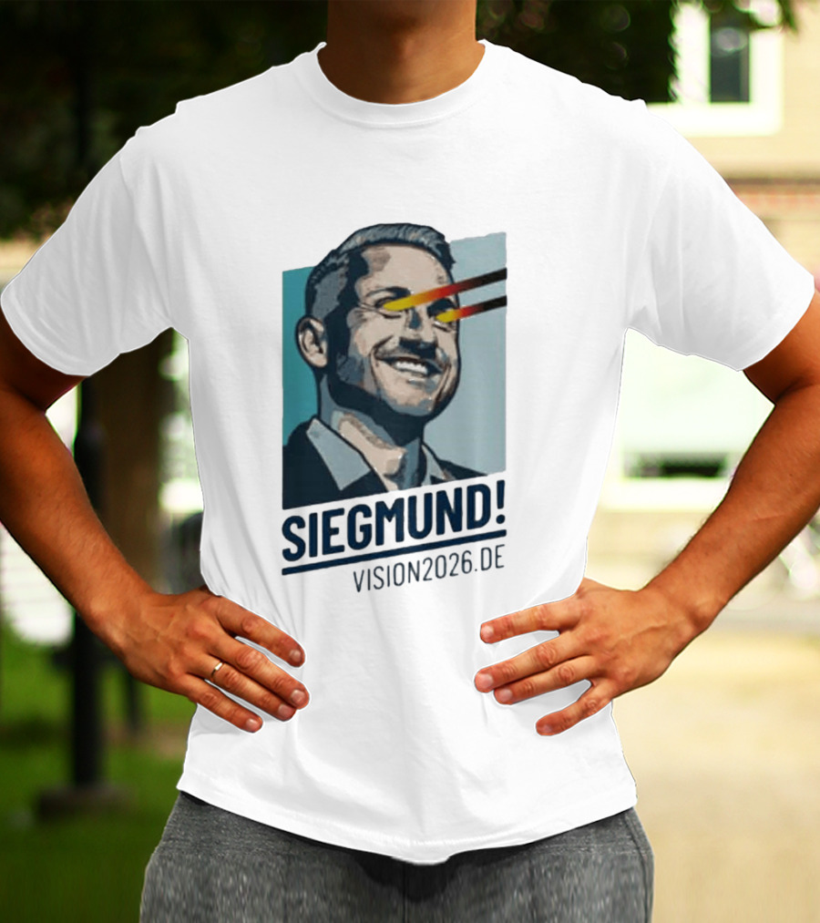 Siegmund Vision2026 DE German Flag Laser Eyes T-Shirt