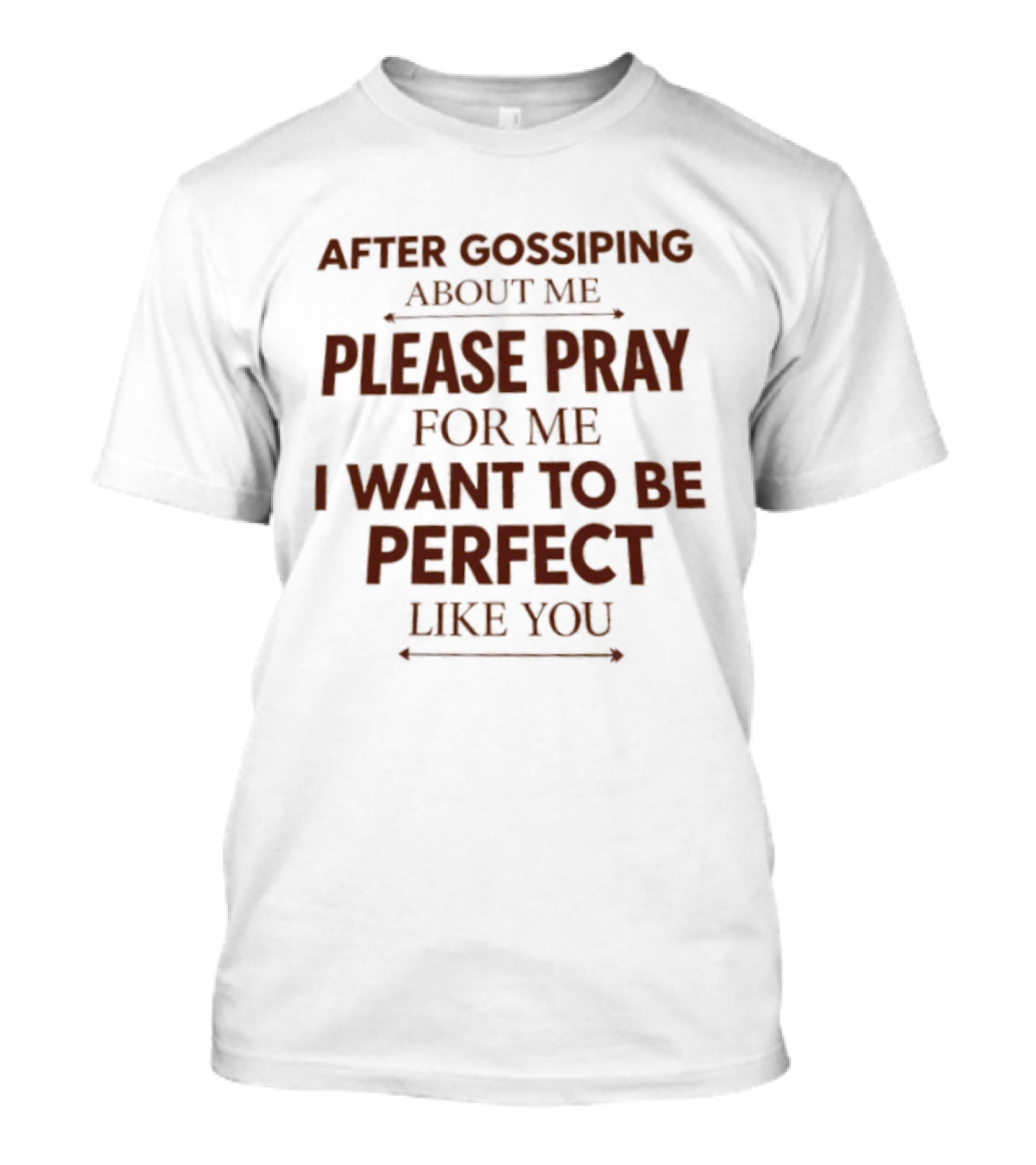 After Gossiping About Me Please Pray For Me I Want To Be Perfect Like You T-Shirt