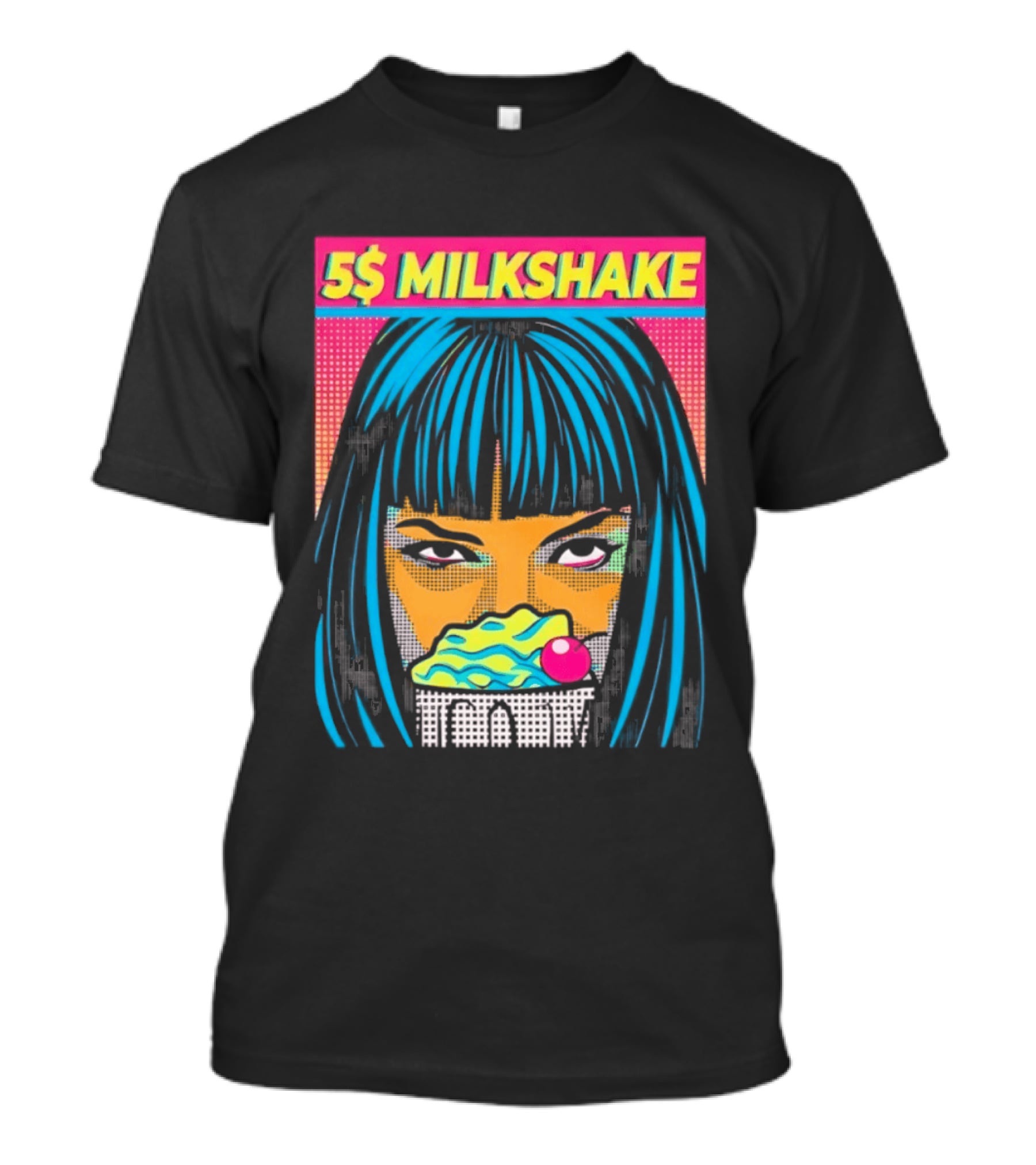 5 Dollar Milkshake Pulp Fiction 5$ Milkshake Retro Comic T-Shirt