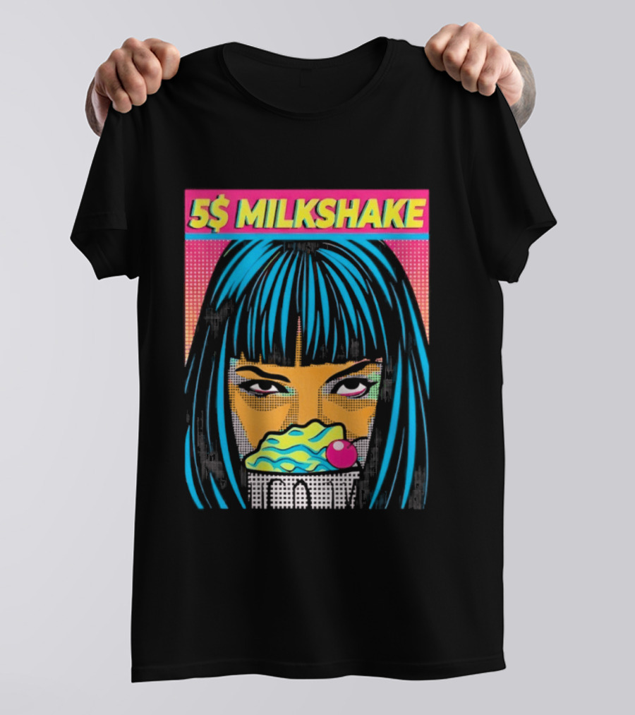 5 Dollar Milkshake Pulp Fiction 5$ Milkshake Retro Comic T-Shirt