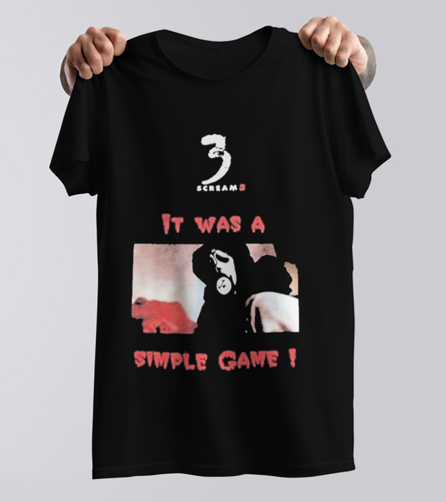 2026 Scream 3 It Was A Simple Game Retro Horror Movie Scene T-Shirt