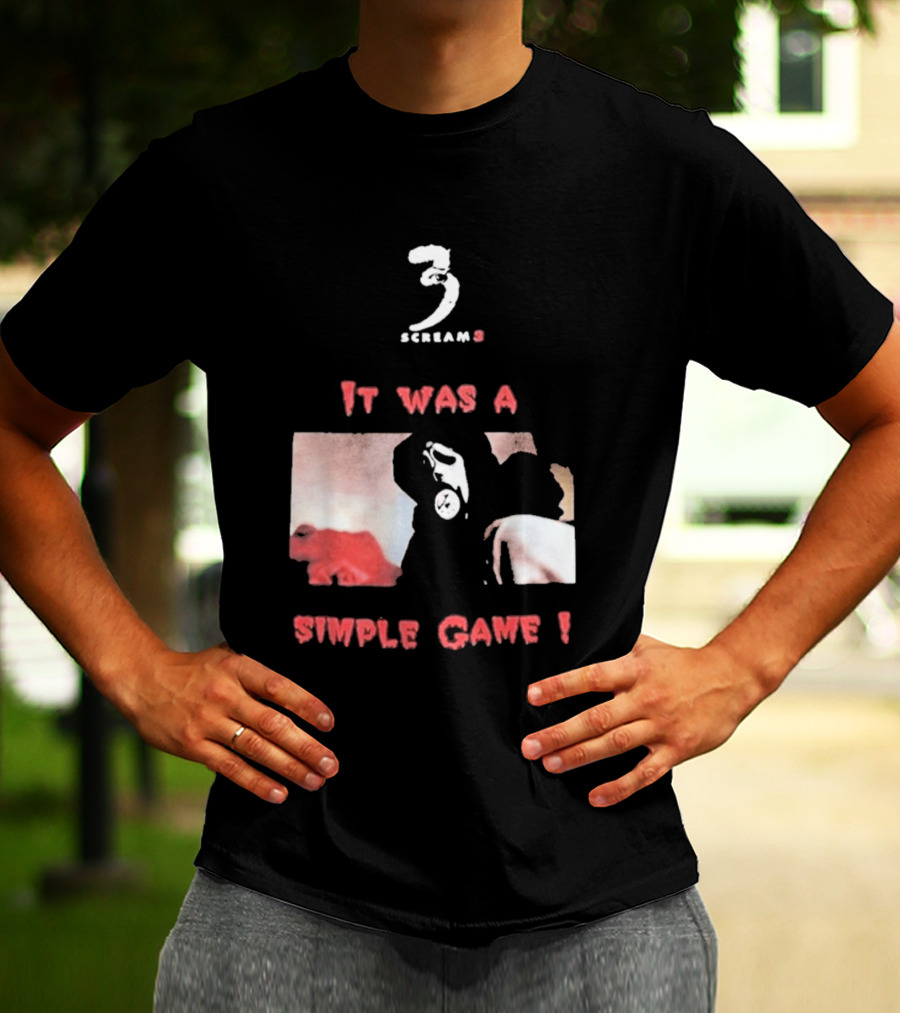 2026 Scream 3 It Was A Simple Game Retro Horror Movie Scene T-Shirt