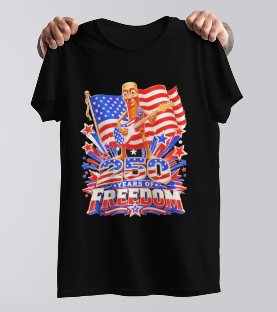 Tung Sahur 250 Years Of Freedom USA Flag 4th July Brainrot Meme T-Shirt