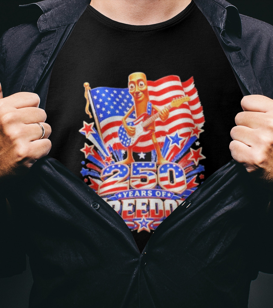 Tung Sahur 250 Years Of Freedom USA Flag 4th July Brainrot Meme T-Shirt