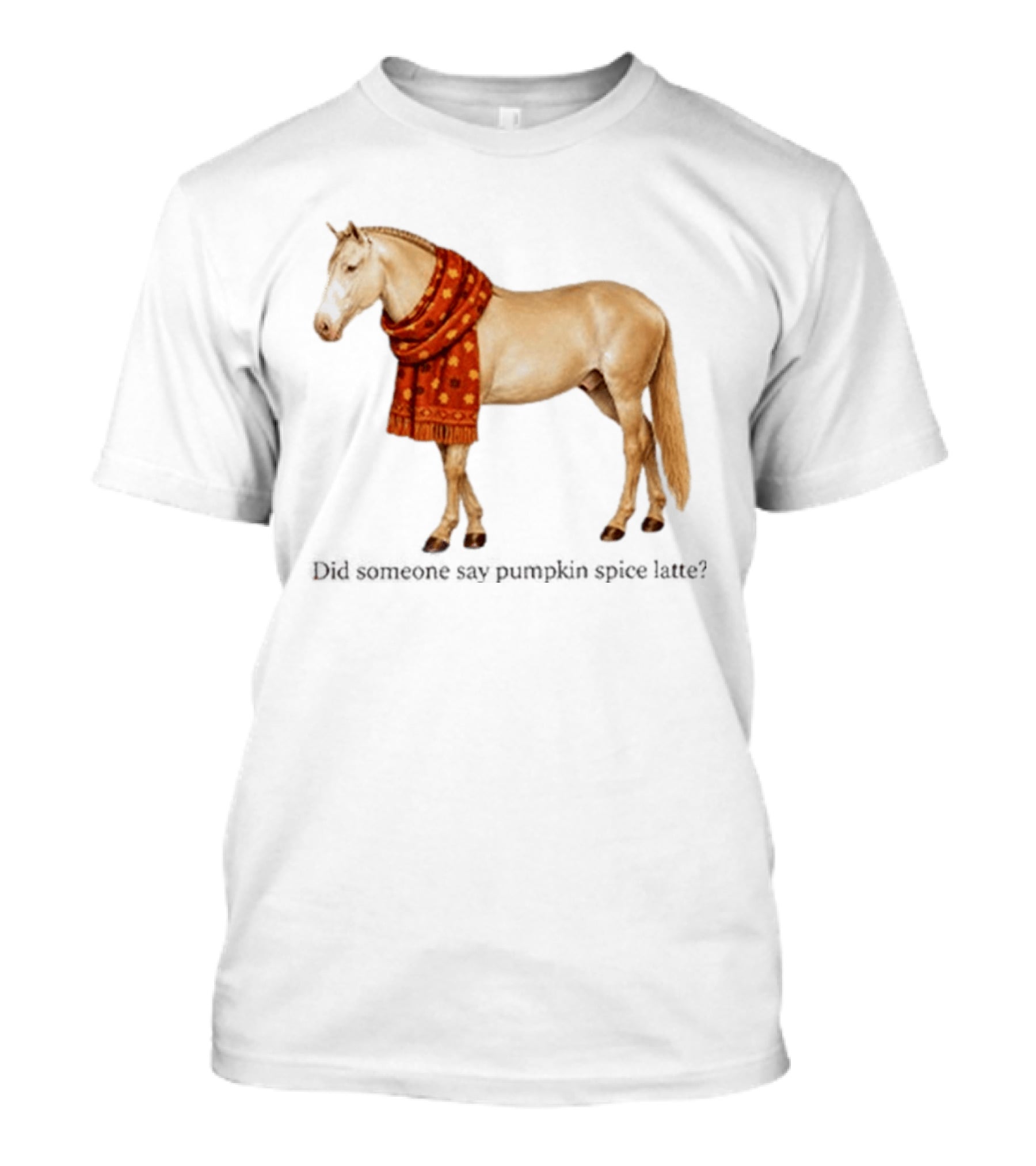Pumpkin Spice Horse Funny Fall Scarf T-Shirt