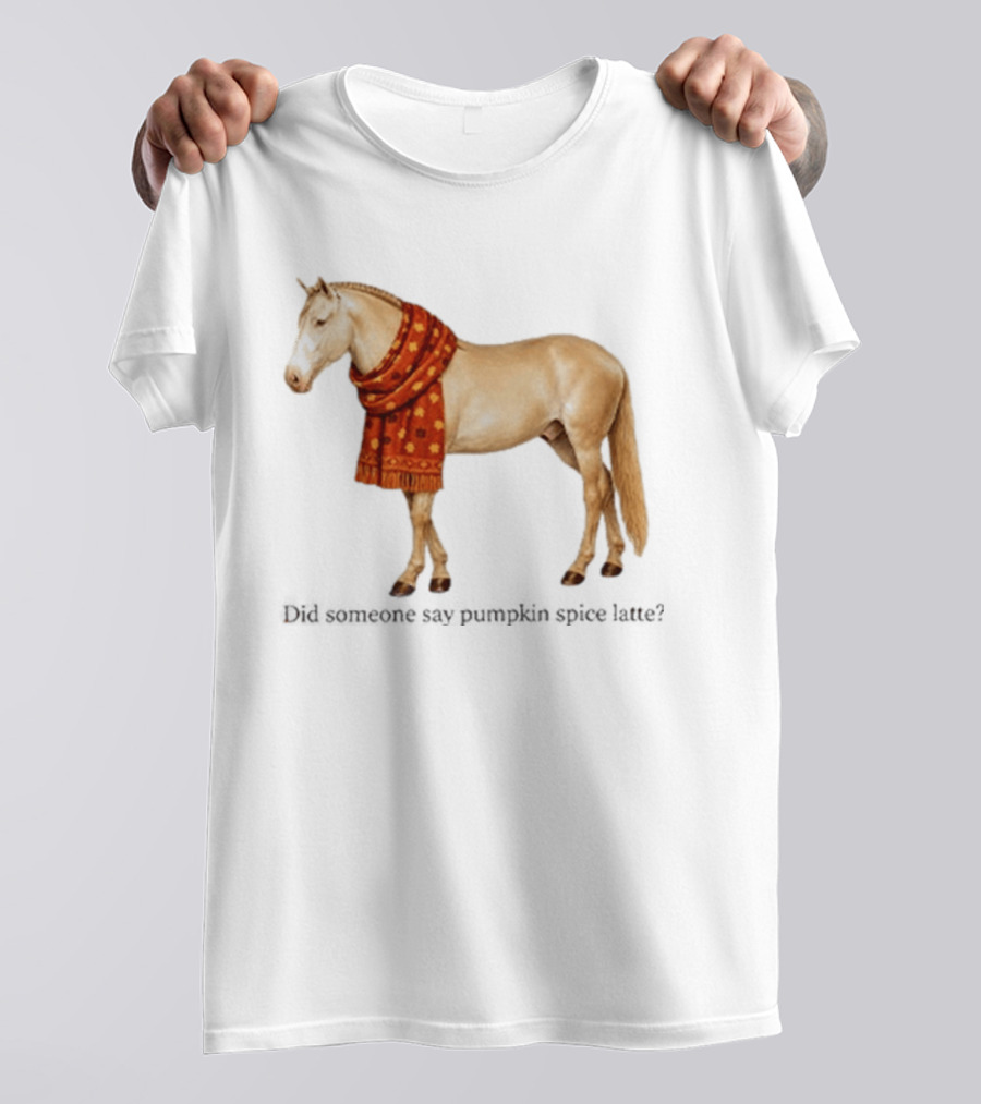 Pumpkin Spice Horse Funny Fall Scarf T-Shirt