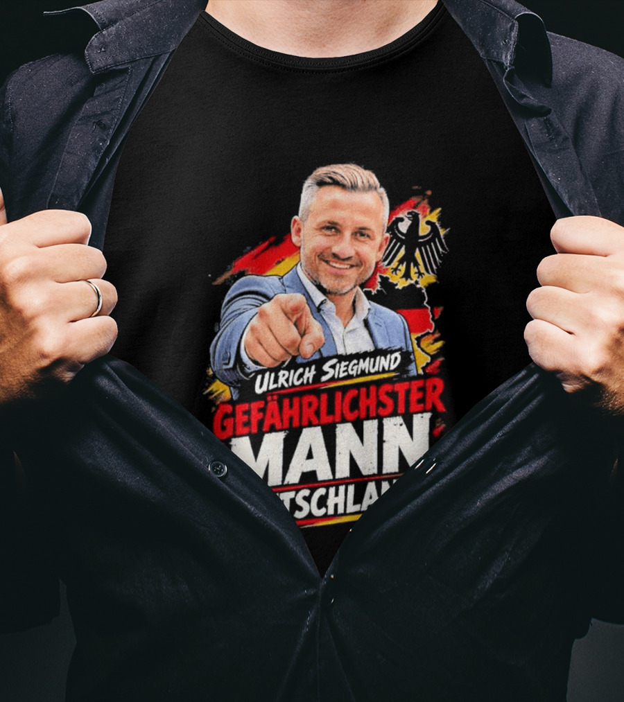 Ulrich Siegmund Gefährlichster Mann Deutschlands Adler Sketch T-Shirt