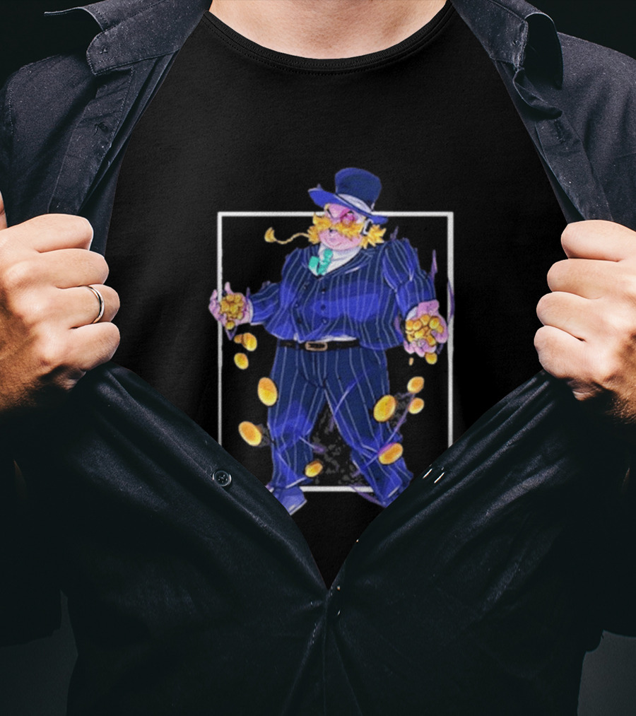Dropout Mr Moneybags Top Hat Suit Coins September 2026 T-Shirt