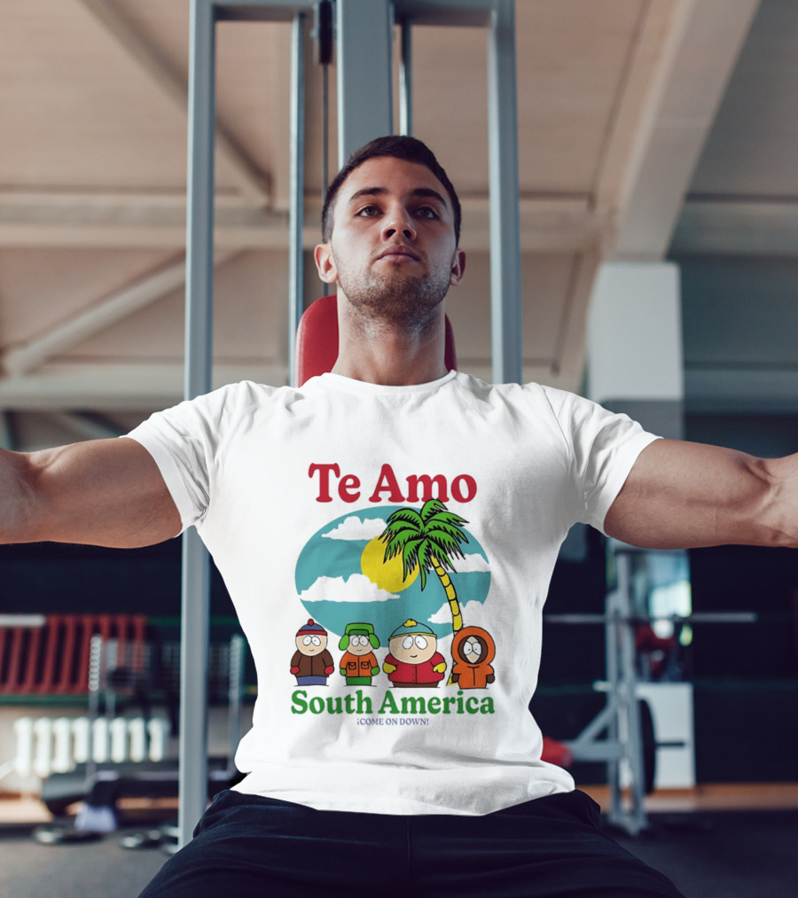 Te Amo South America South Park Characters Under Palm Tree T-Shirt