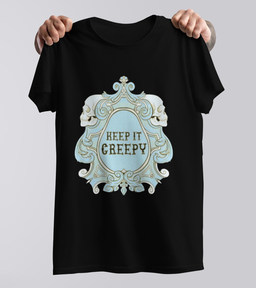 Keep It Creepy Skull Gothic Spooky Horror Vintage Frame T-Shirt