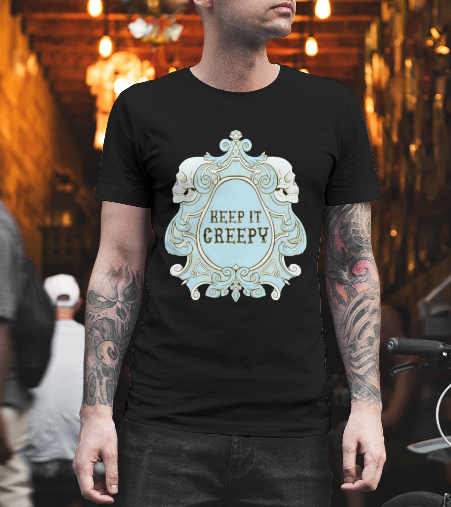 Keep It Creepy Skull Gothic Spooky Horror Vintage Frame T-Shirt