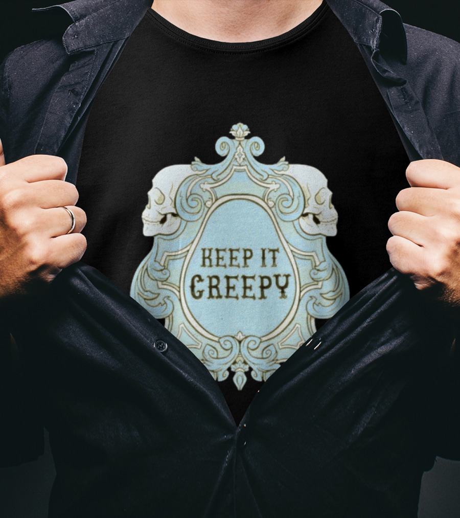 Keep It Creepy Skull Gothic Spooky Horror Vintage Frame T-Shirt