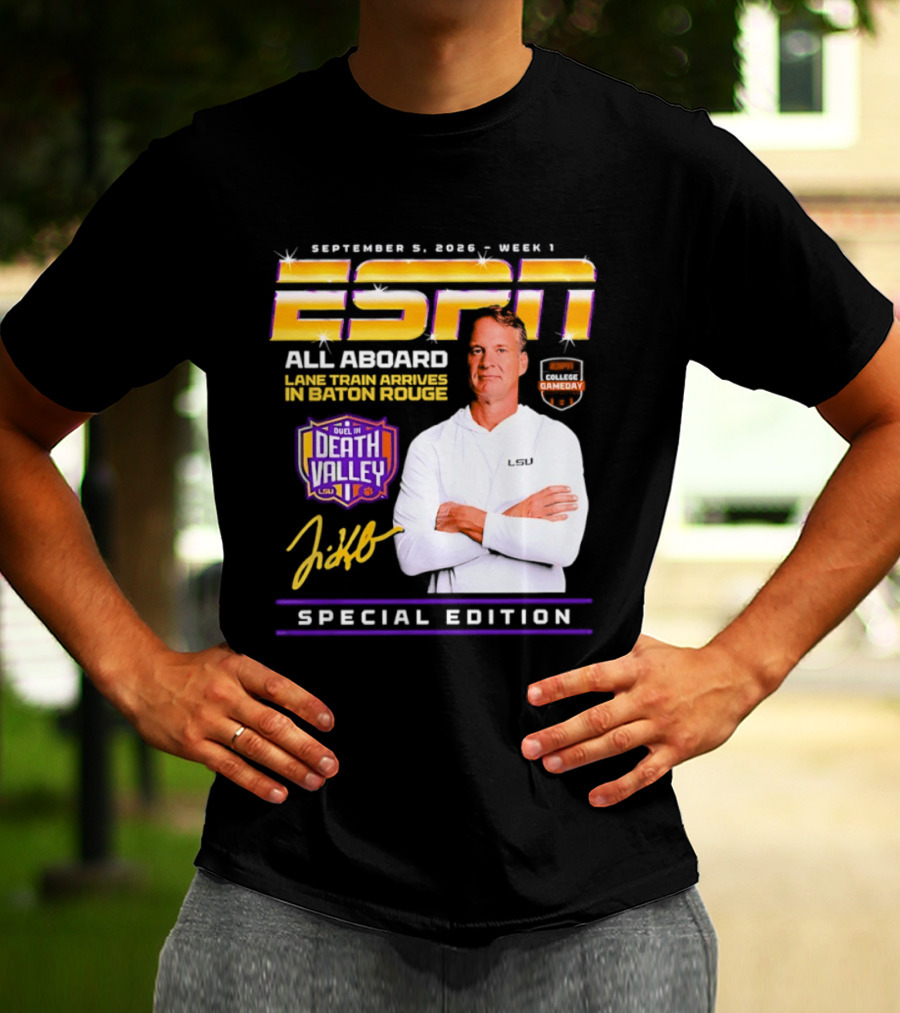 ESPN Special Edition September 5 2026 Week 1 All Aboard Tigers Express Death Valley Gameday T-Shirt