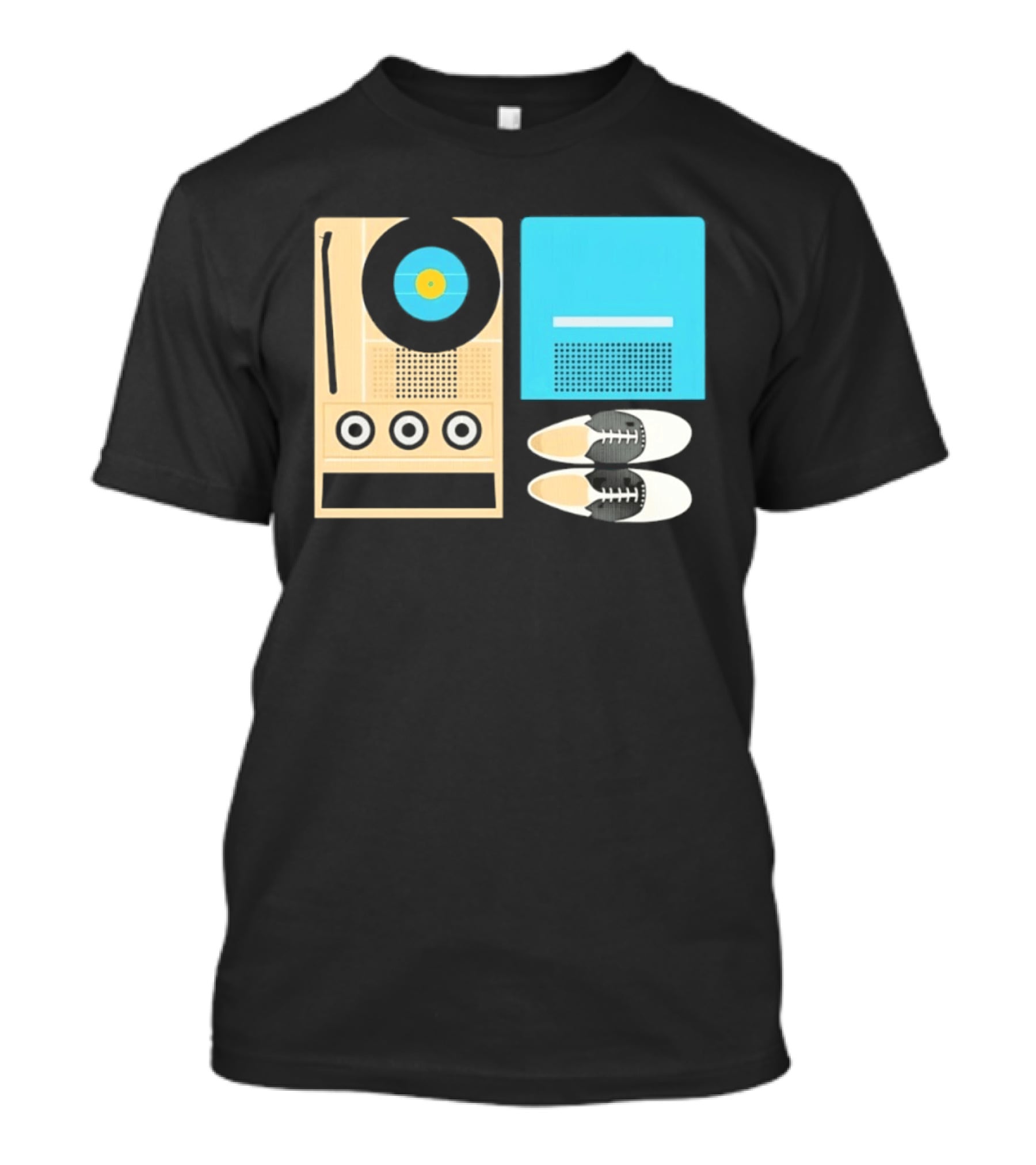 Sam And Suzy Essentials Moonrise Kingdom Record Player Sneakers T-Shirt