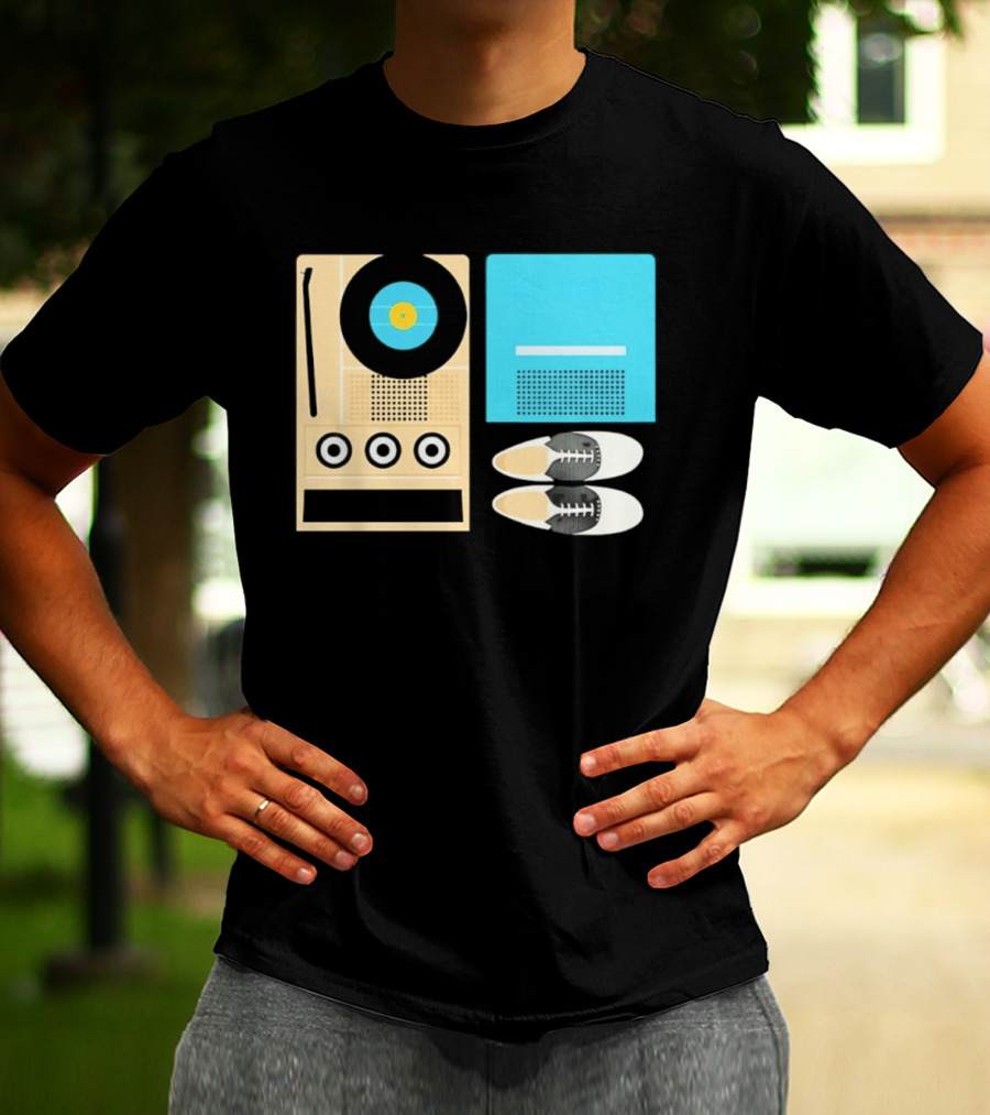 Sam And Suzy Essentials Moonrise Kingdom Record Player Sneakers T-Shirt