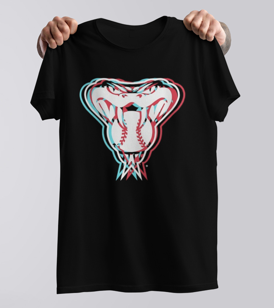 Arizona Diamondbacks Glitch Snake MLB 2026 Season T-Shirt