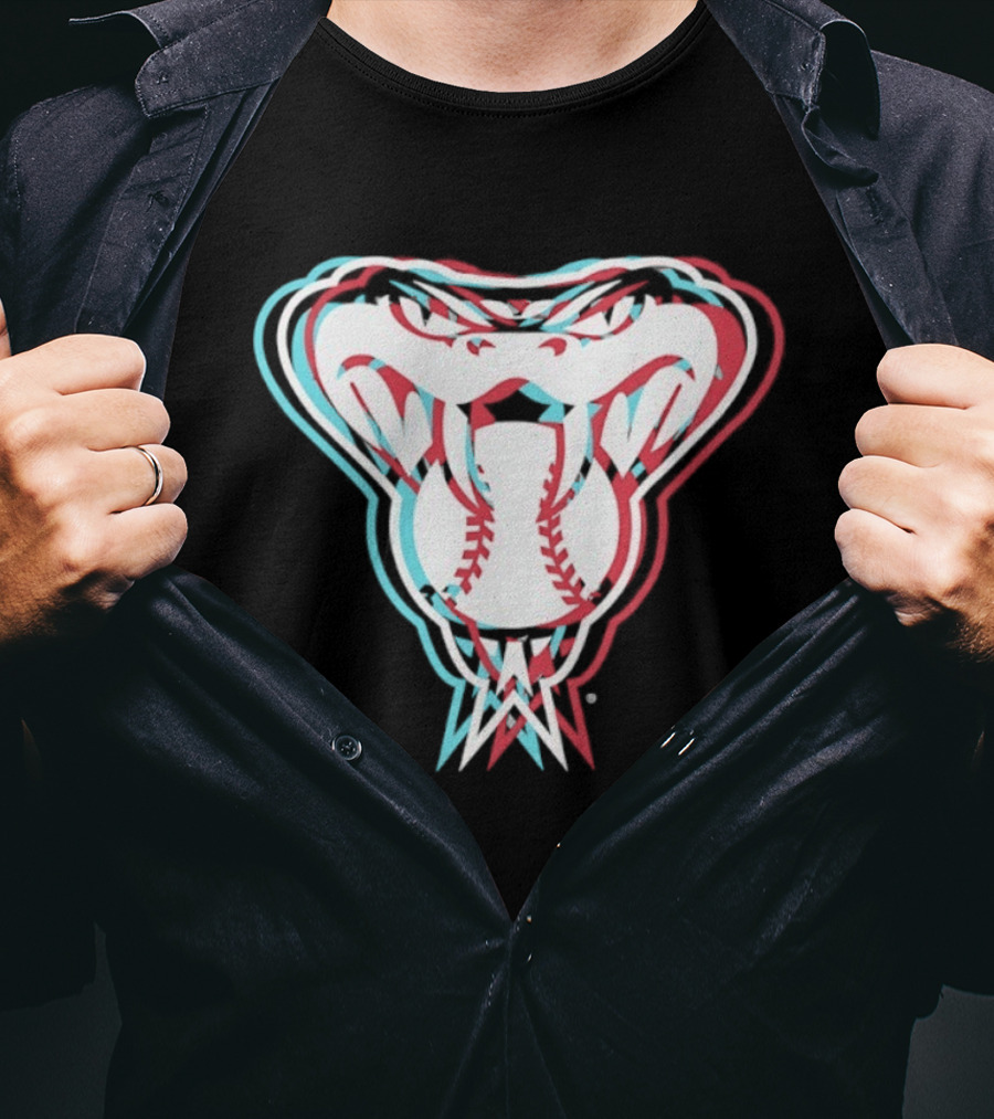 Arizona Diamondbacks Glitch Snake MLB 2026 Season T-Shirt