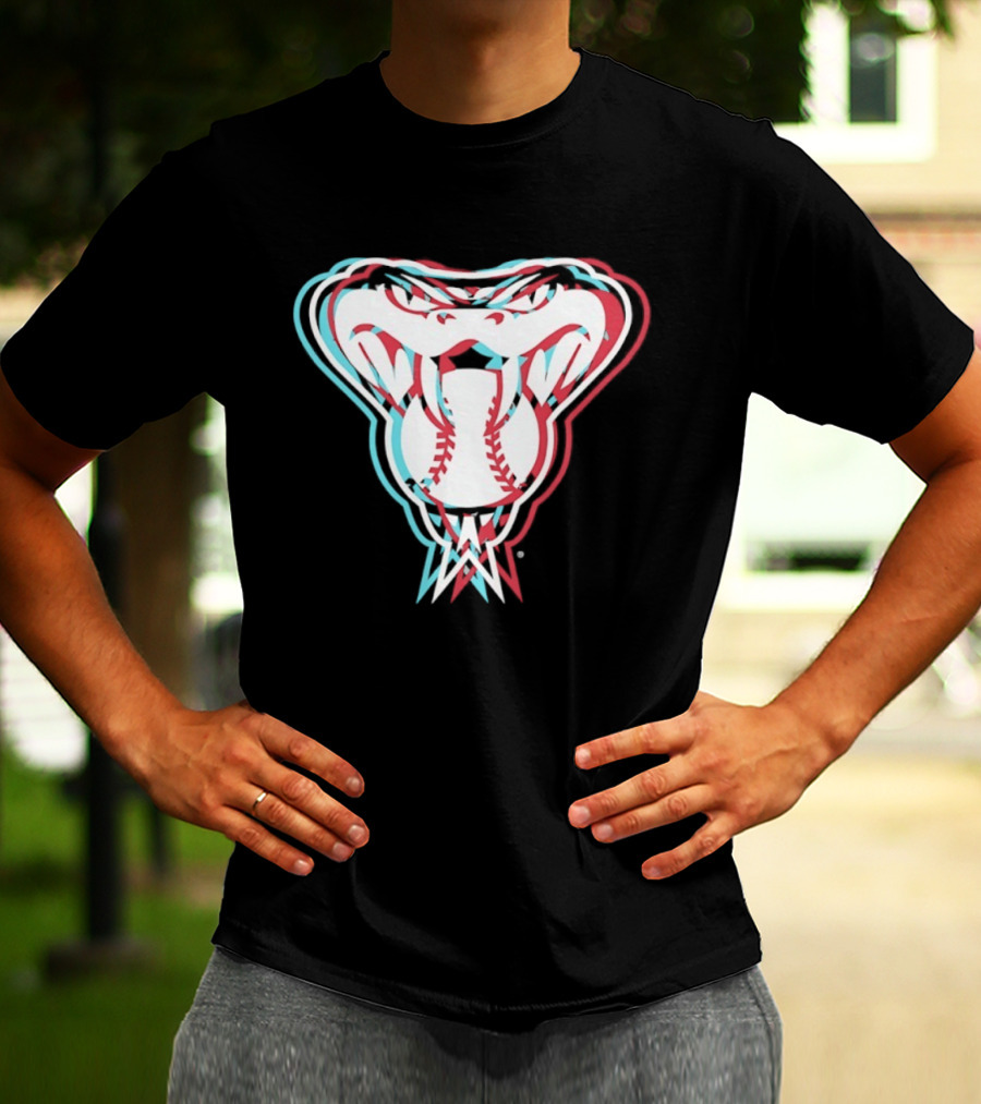 Arizona Diamondbacks Glitch Snake MLB 2026 Season T-Shirt