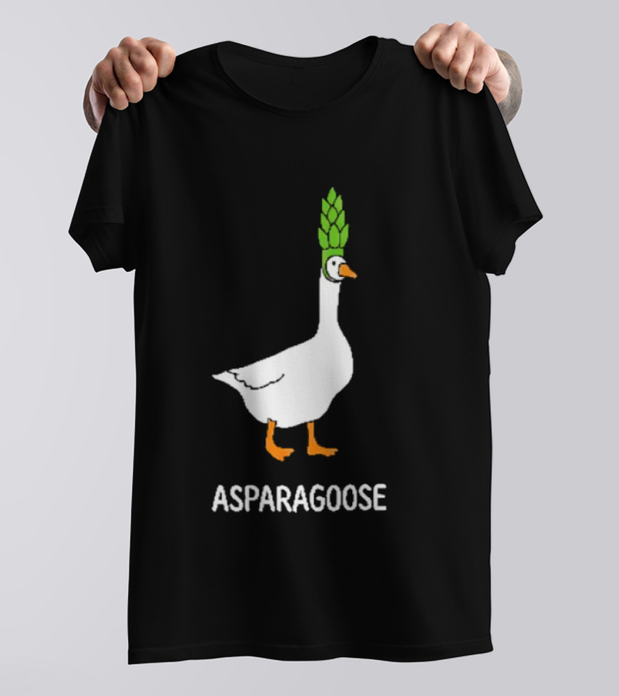 Asparagoose Goose Asparagus Head T-Shirt