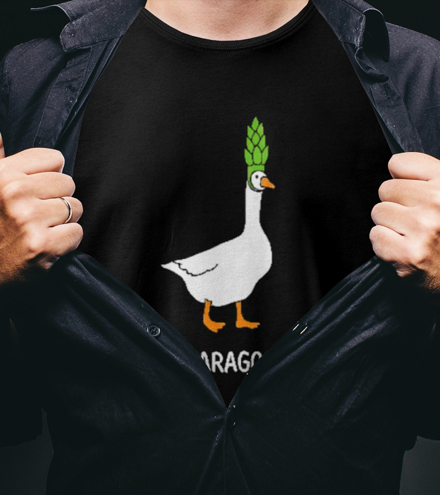 Asparagoose Goose Asparagus Head T-Shirt