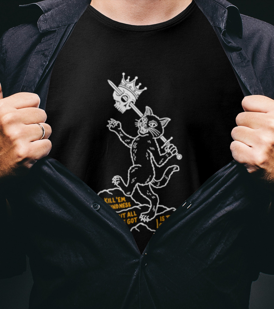 I'd Kill Them With Kindness But All I've Got Is This Longsword Cat Comic T-Shirt