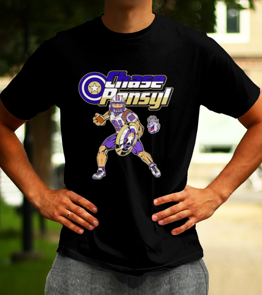 Chase Pensyl James Madison Dukes Football Superhero T-Shirt