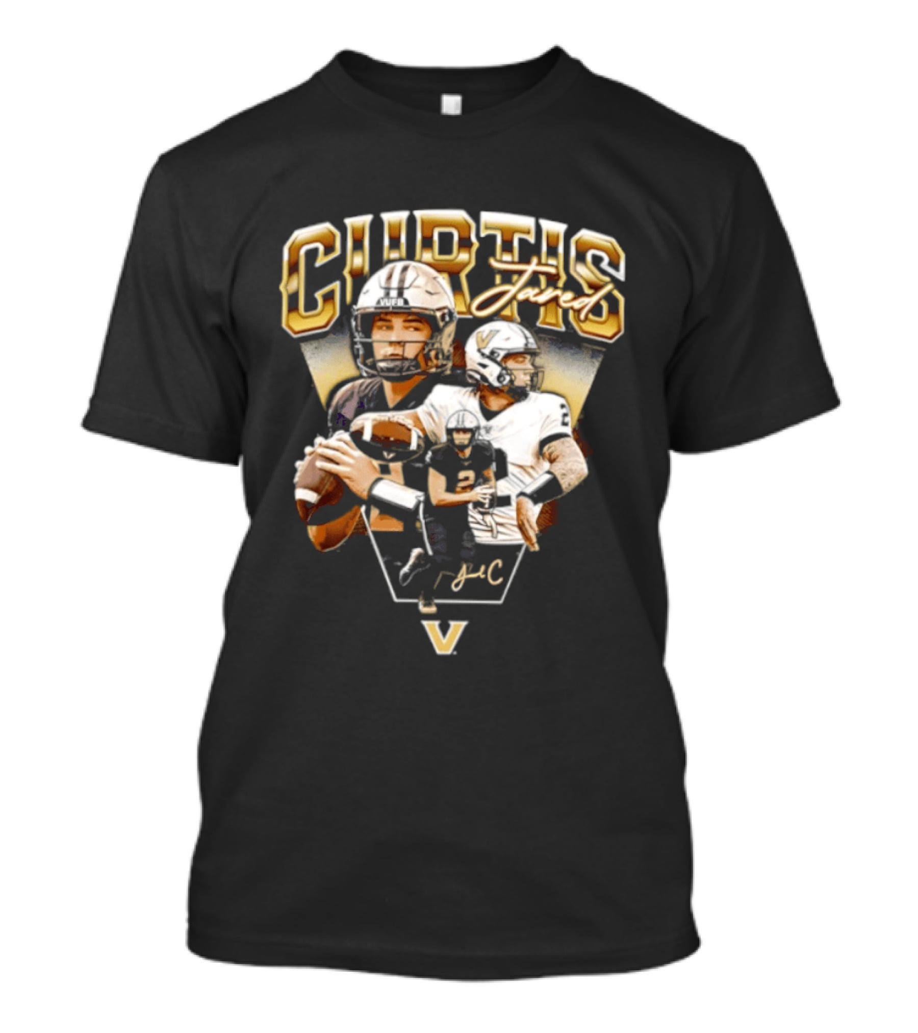 Curtis Jared Vanderbilt Commodores NCAA Football Star Quarterback T-Shirt