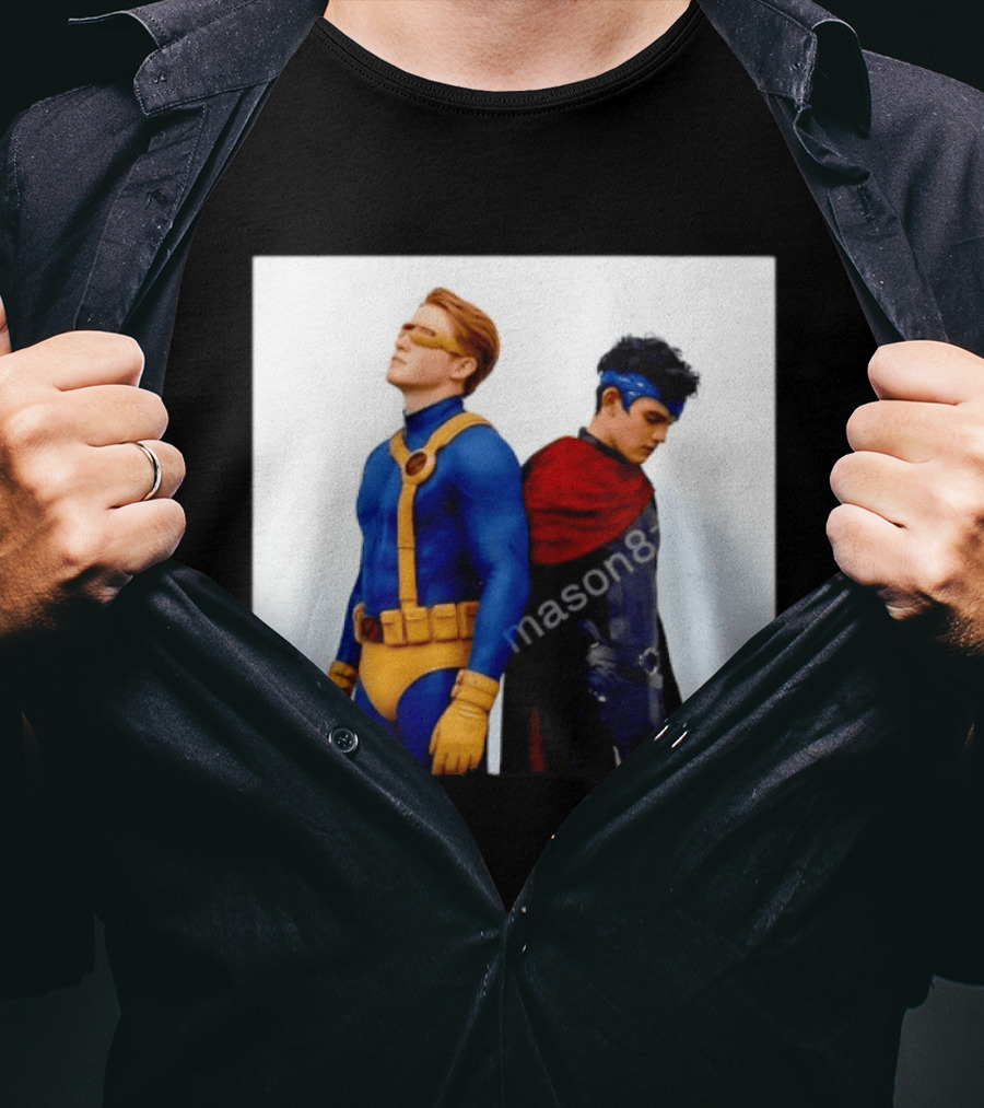 Cyclops And Wiccan Heartstopper X Men Comic Collaboration T-Shirt