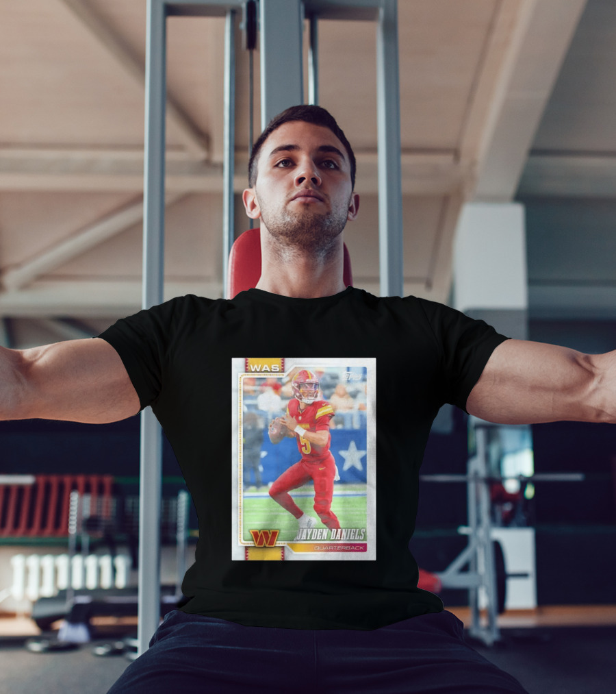 Jayden Daniels Washington Commanders Quarterback 2026 Topps Football T-Shirt