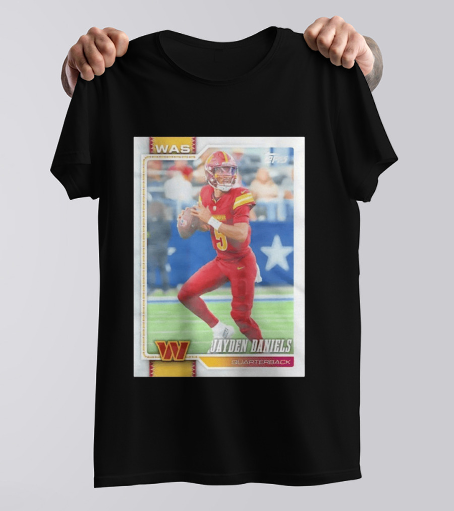 Jayden Daniels Washington Commanders Quarterback 2026 Topps Football T-Shirt