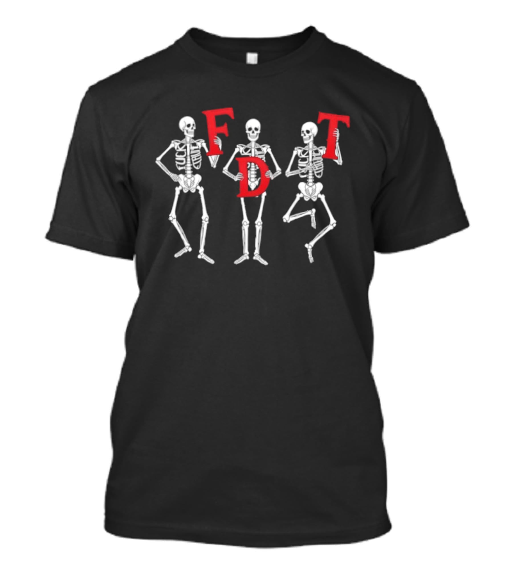 Dancing Skeletons FDT Halloween Party Fun Quirky Costume T-Shirt