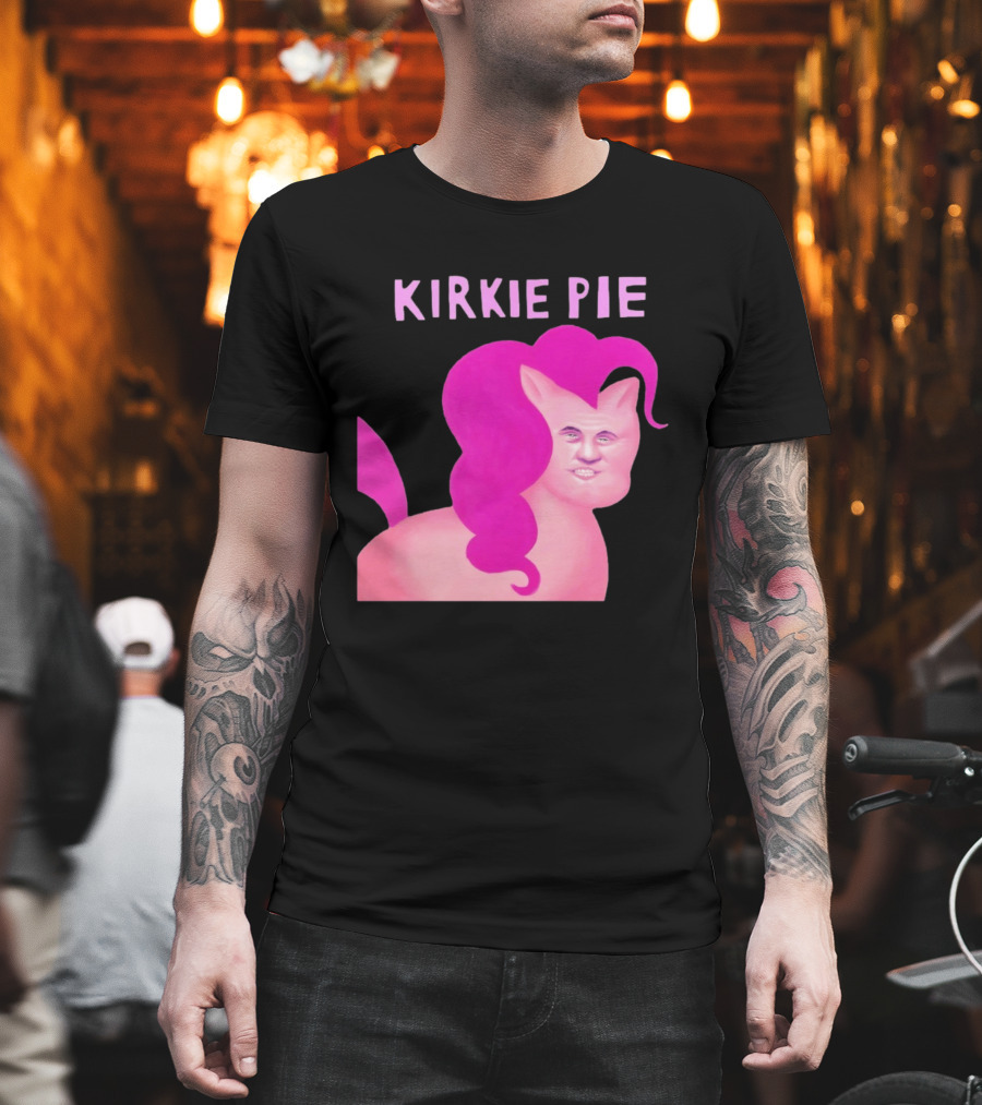 Kirkie Pie Pink Pony Cartoon Face T-Shirt