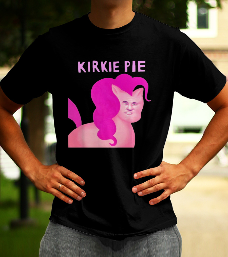 Kirkie Pie Pink Pony Cartoon Face T-Shirt