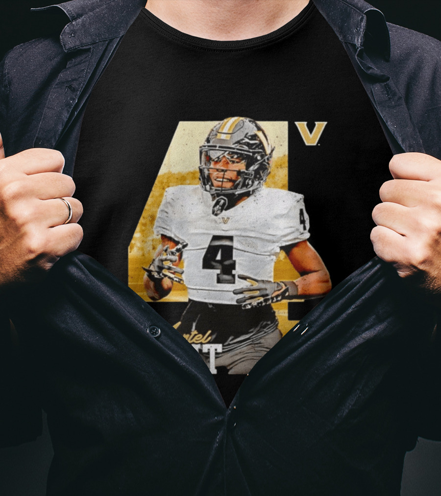 Vanderbilt Commodores Martel Hight 4 NCAA Football Player T-Shirt