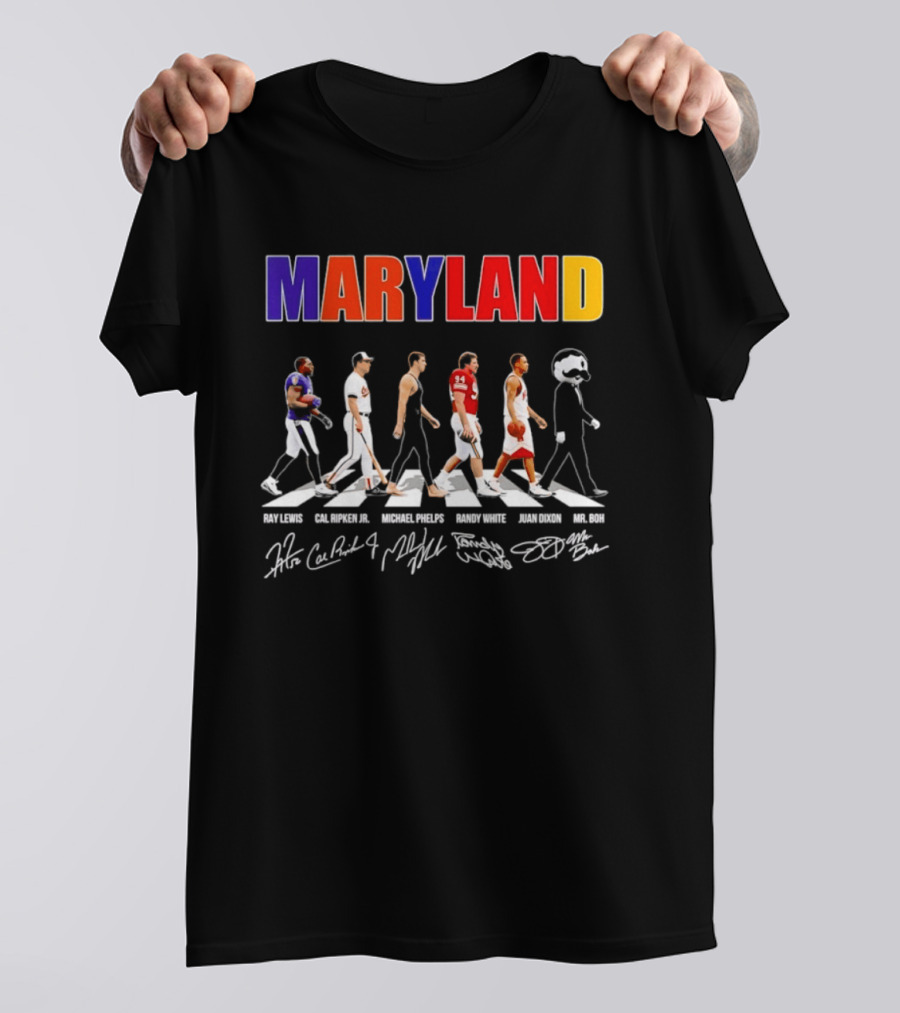 Maryland Ray Lewis Cal Ripken Jr Michael Phelps Randy White Juan Dixon Mr Boh T-Shirt
