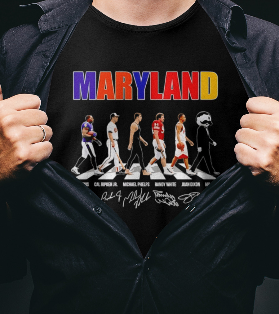 Maryland Ray Lewis Cal Ripken Jr Michael Phelps Randy White Juan Dixon Mr Boh T-Shirt